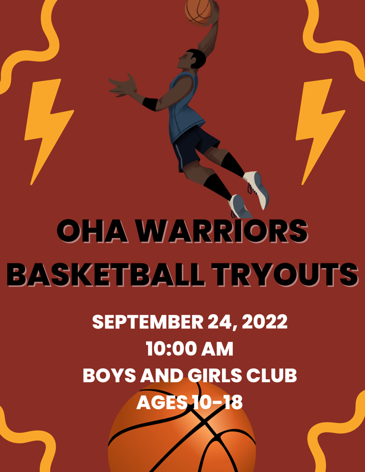 Preview image for OHA Warriors Basketball Tryouts