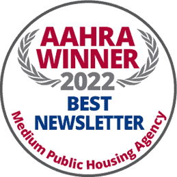 AAHRA Winner 2022 - Best Newsletter for Medium Public Housing Agency.