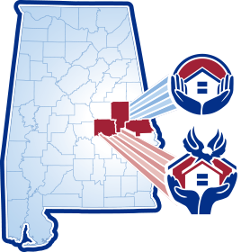 Opelika Housing Authority & Tallassee Housing Authority Map Showing Counties Served